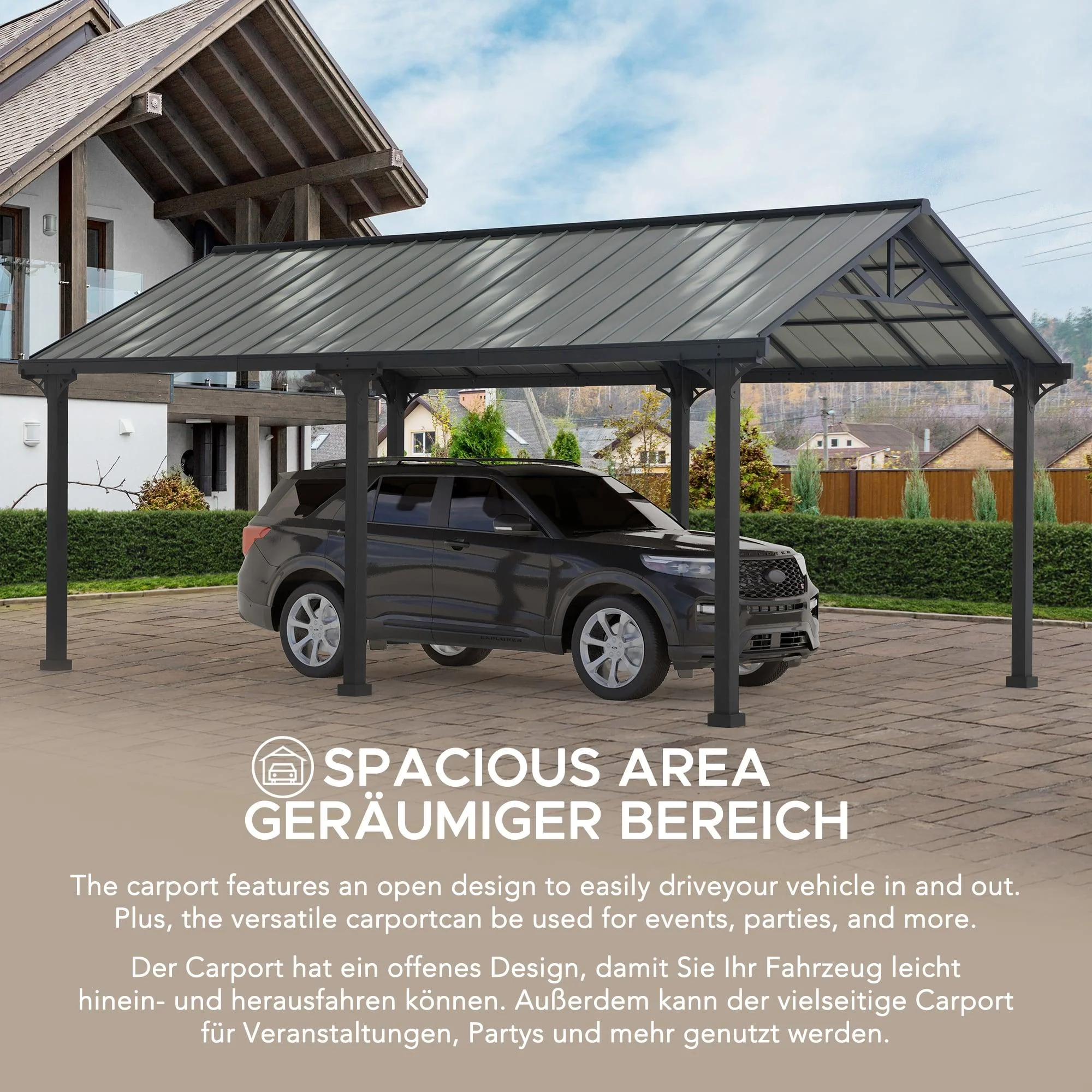 EIGER Steel Carport - 367cm x 610cm - Image 8