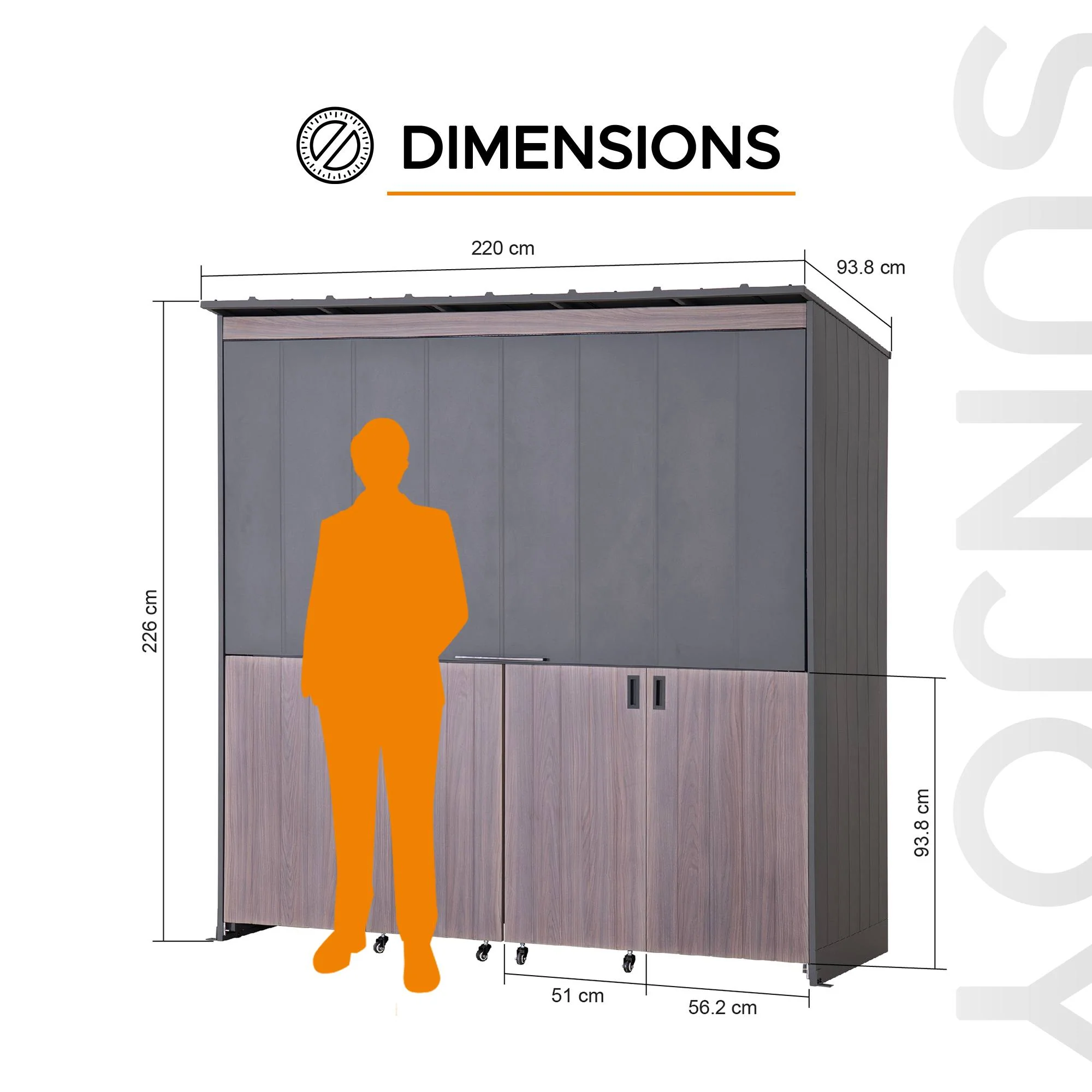 MAMBO Garden House for Outdoor Kitchen - 94cm x 220cm - Image 4
