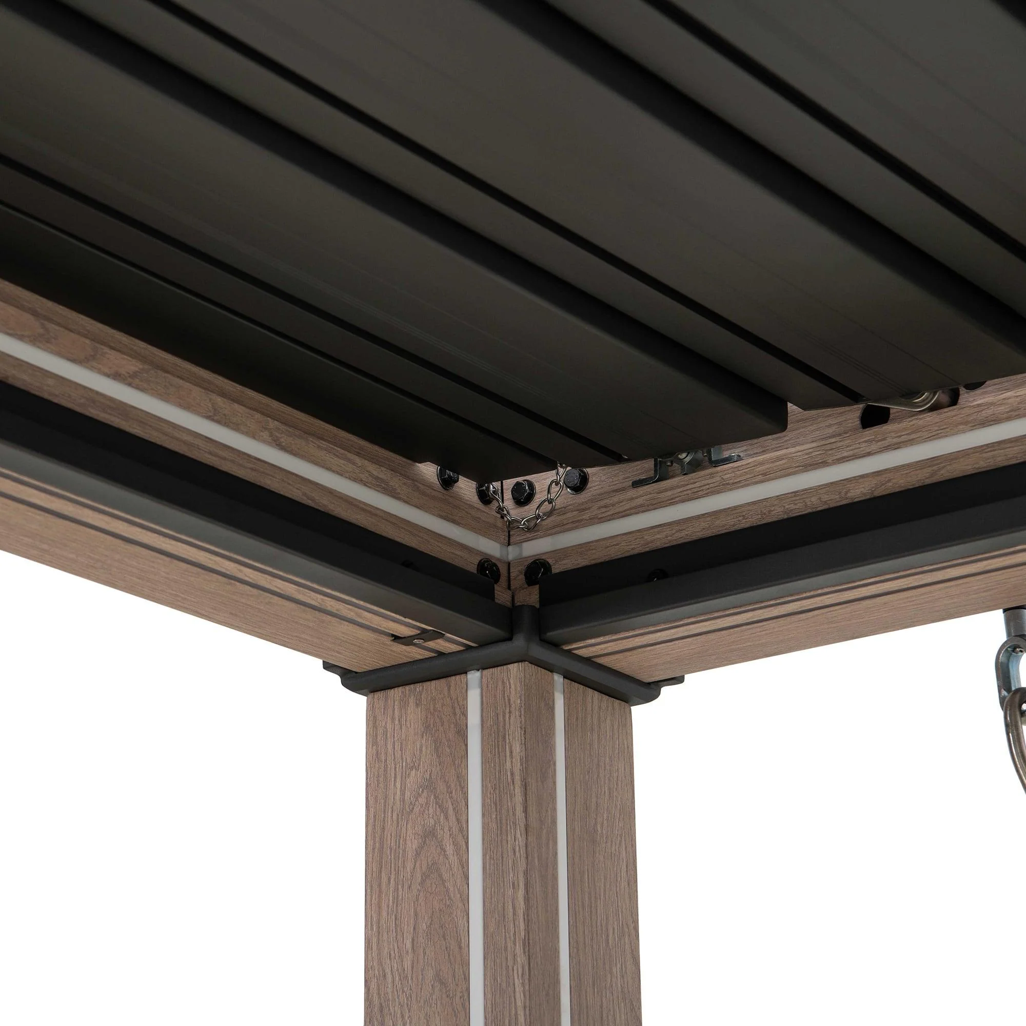 MATTERHORN Modular Multi Lamel Pergola with LED - 306cm x 306cm, Aluminum - Image 12