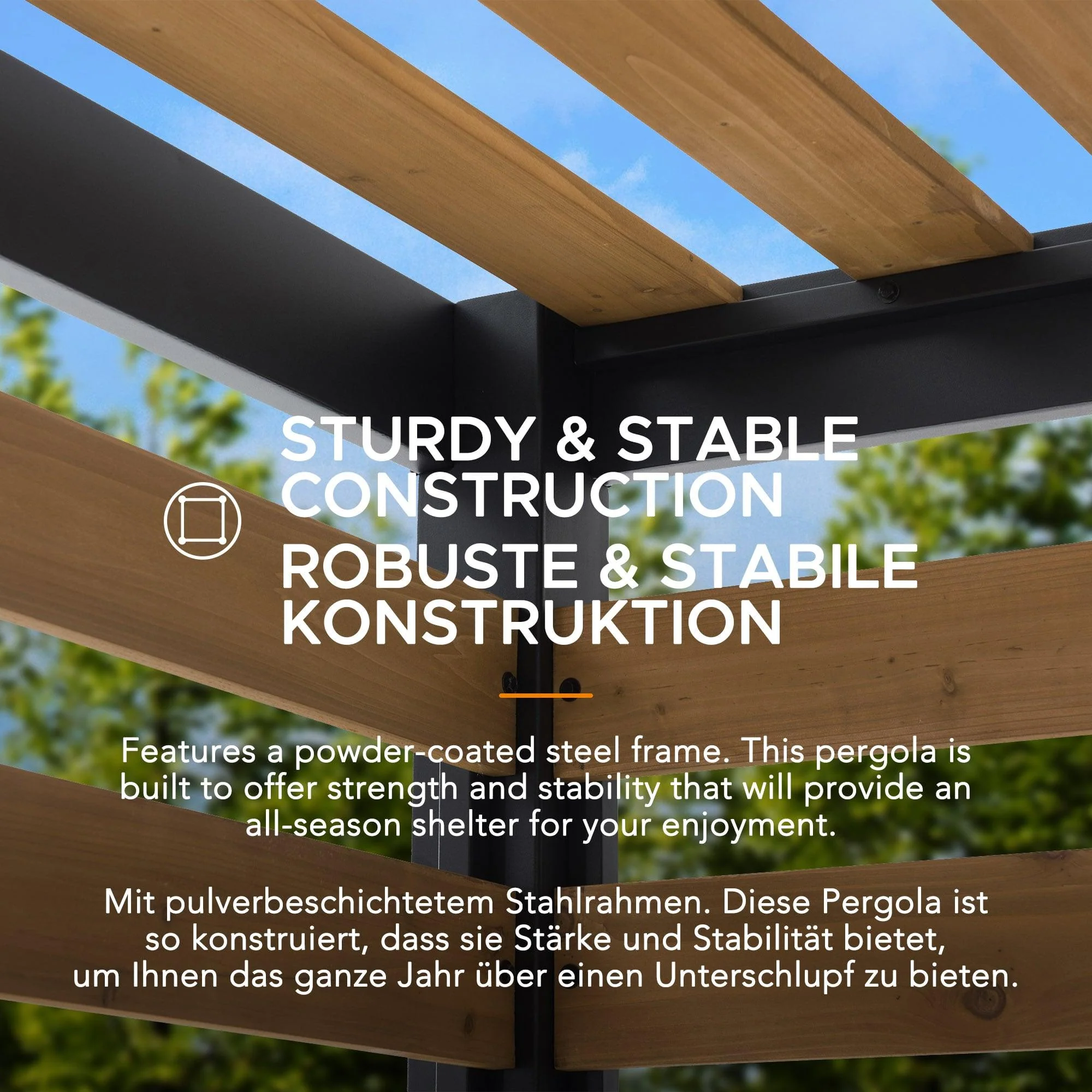 MARAO Steel Pergola - 191cm x 313cm - Image 5