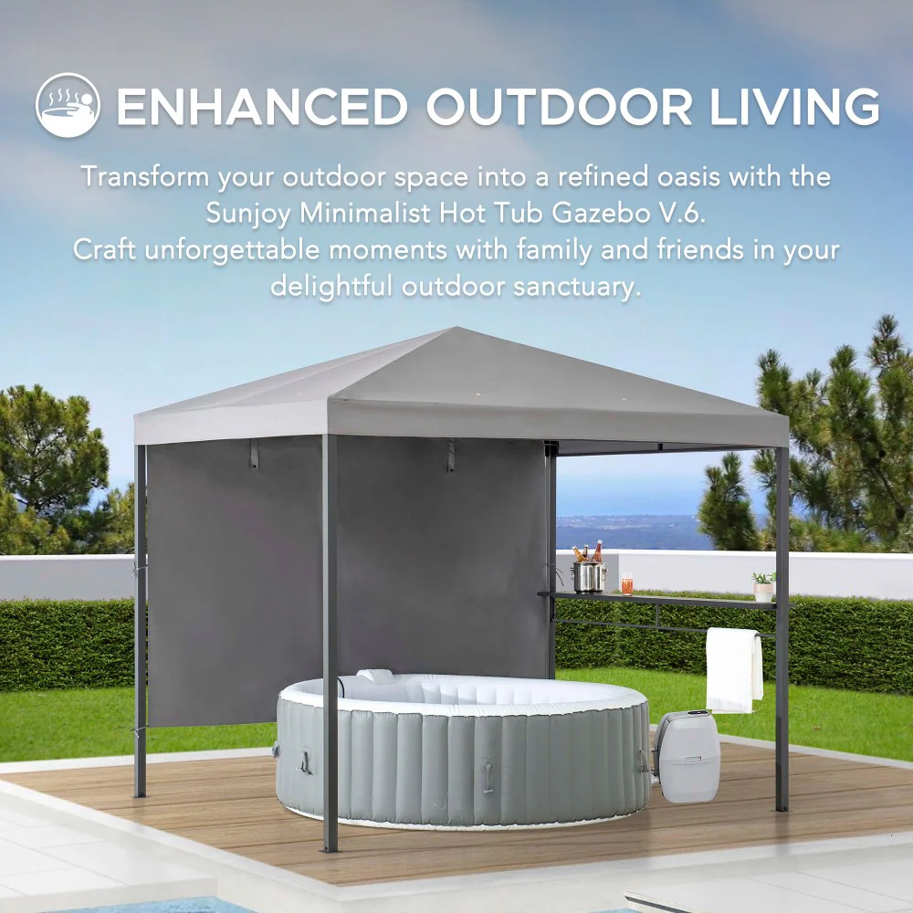 Fabric Whirlpool Gazebo KABRU - 220cm x 280cm - Image 6